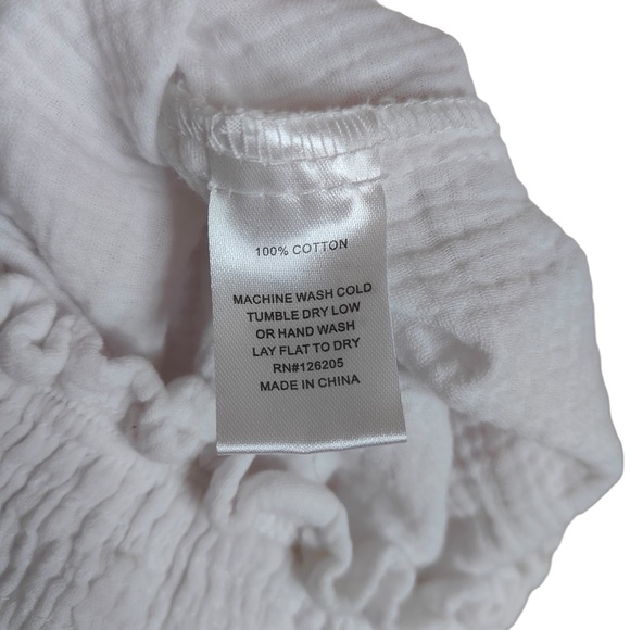 Just Living Women’s Size Small White Gauze Boho Ankle Wide Leg Casual Pants - Picture 10 of 10